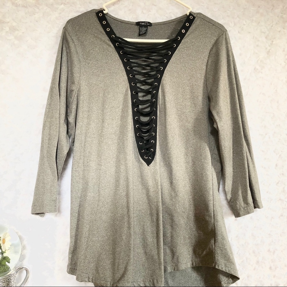 Cute lace up top